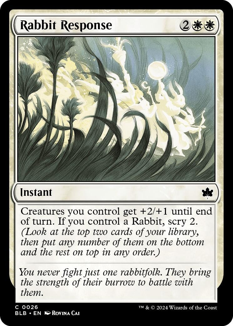Rabbit Response (26) [BLB] - MTG Single