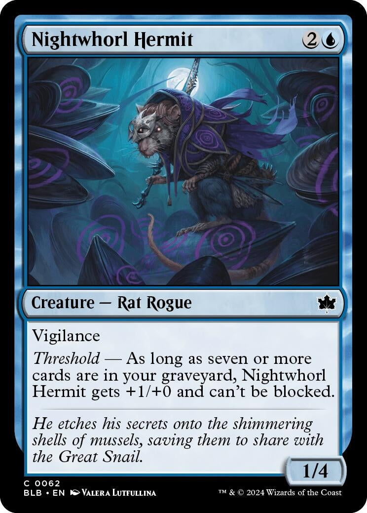 Nightwhorl Hermit (62) [BLB] - MTG Single
