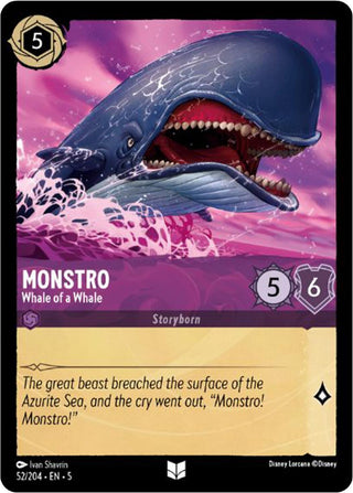 Monstro - Whale of a Whale (52) (5) - Disney Lorcana Single