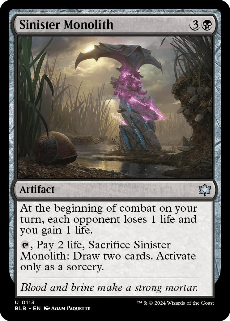Sinister Monolith (113) [BLB] - MTG Single