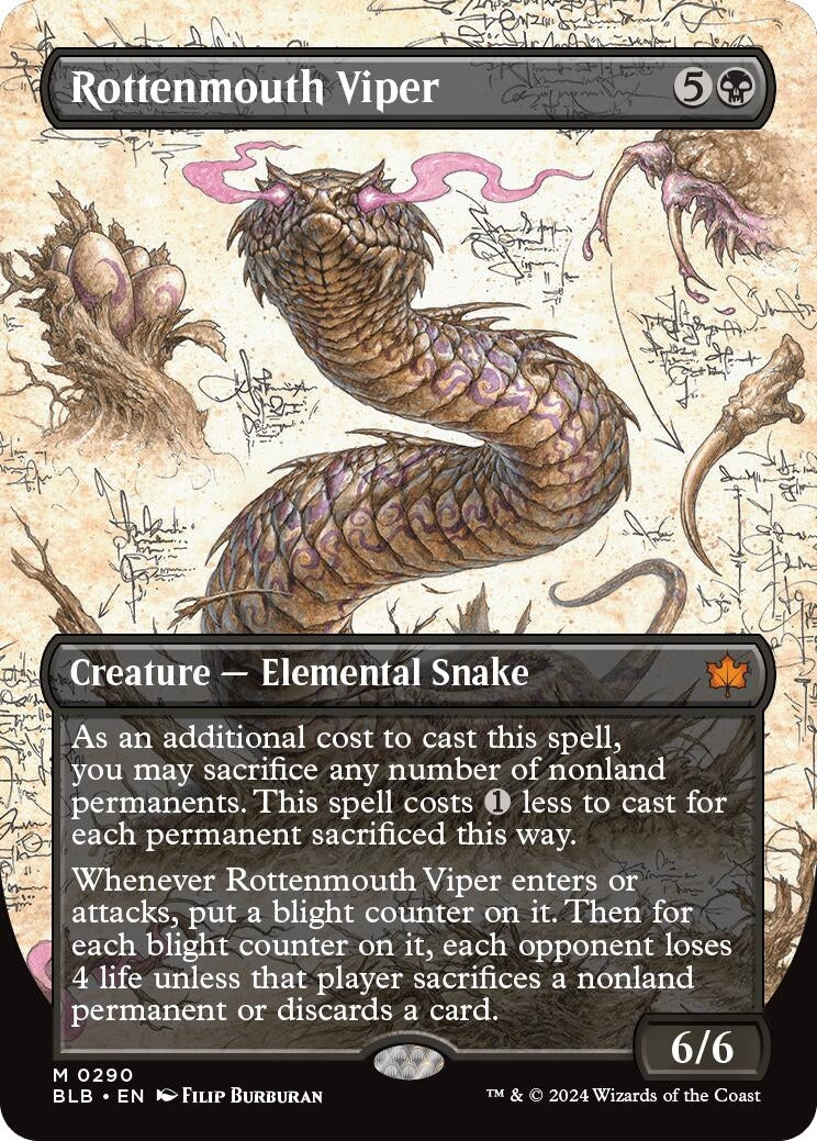 Rottenmouth Viper (Borderless) (290) [BLB] - MTG Single