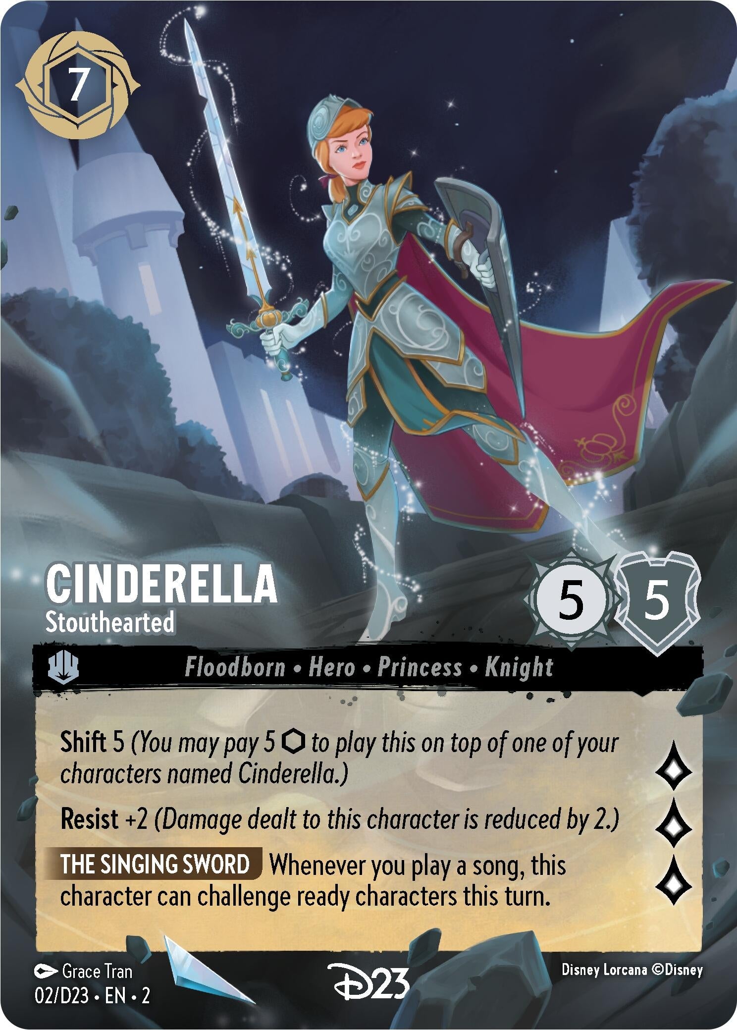 Cinderella - Stouthearted (2) (D23) - Disney Lorcana Single