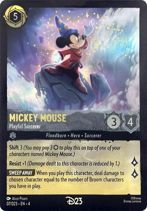 Mickey Mouse - Playful Sorcerer (7) (D23) - Disney Lorcana Single