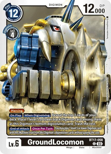 GroundLocomon (17058) [BT17] - Digimon Card Game Single