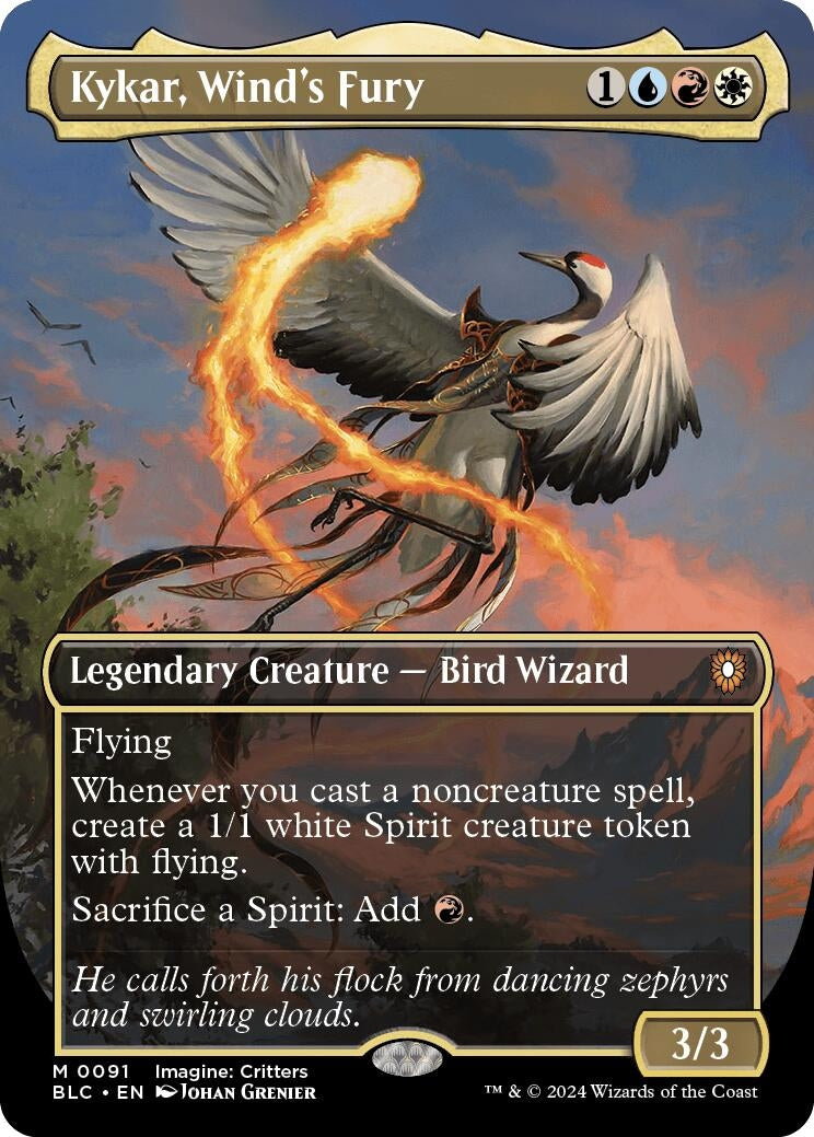 Kykar Wind’s Fury (Borderless) (91) [BLC] - MTG Single
