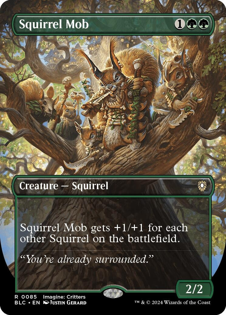 Squirrel Mob (Borderless) (85) [BLC] - MTG Single