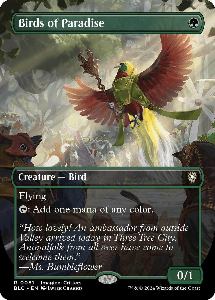 Birds of Paradise (Borderless) (81) [BLC] - MTG Single