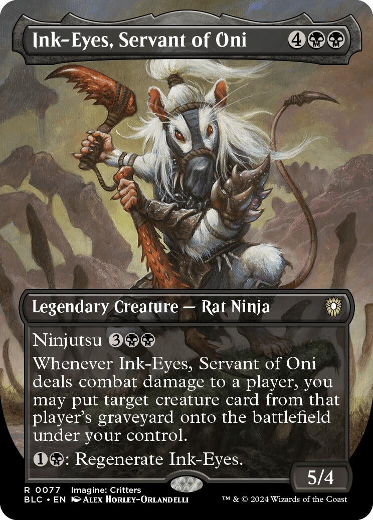 Ink-Eyes Servant of Oni (Borderless) (77) [BLC] - MTG Single