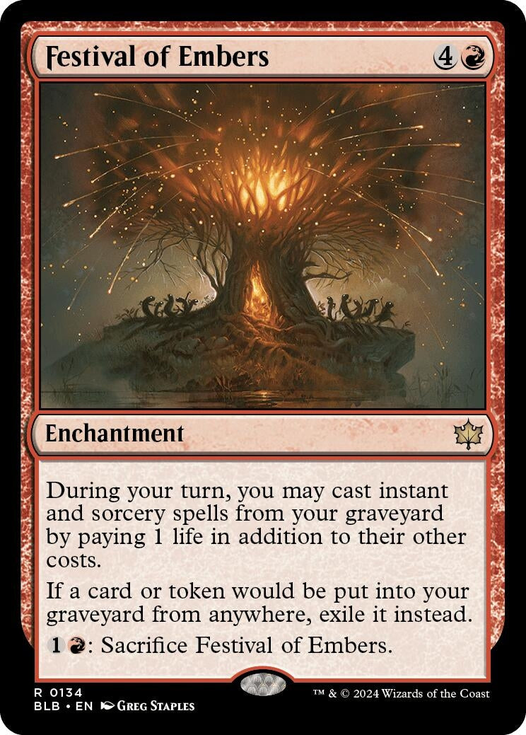Festival of Embers (134) [BLB] - MTG Single
