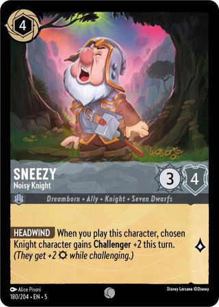 Sneezy - Noisy Knight (180) (5) - Disney Lorcana Single