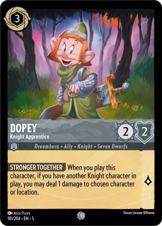 Dopey - Knight Apprentice (186) (5) - Disney Lorcana Single