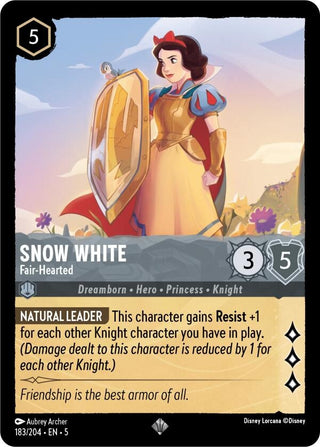 Snow White - Fair-Hearted (183) (5) - Disney Lorcana Single