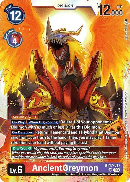 AncientGreymon (17017) [BT17] - Digimon Card Game Single