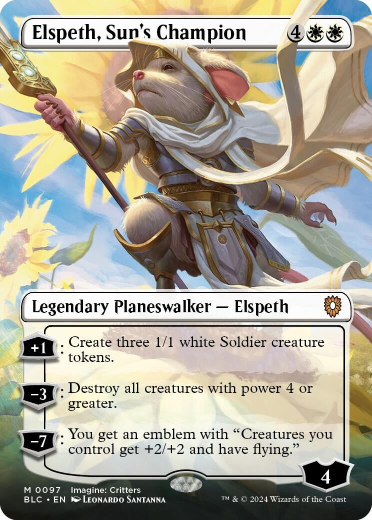 Elspeth Suns Champion (Borderless) (97) [BLC] - MTG Single
