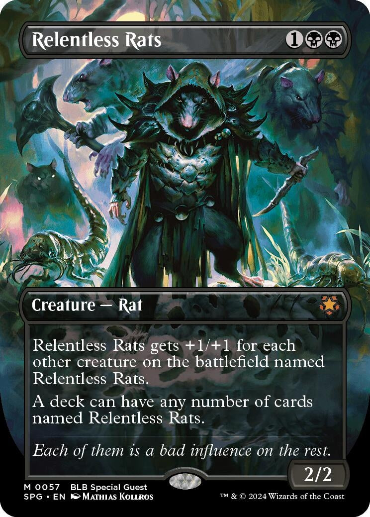 Relentless Rats (Borderless) (57) [SPG] - MTG Single