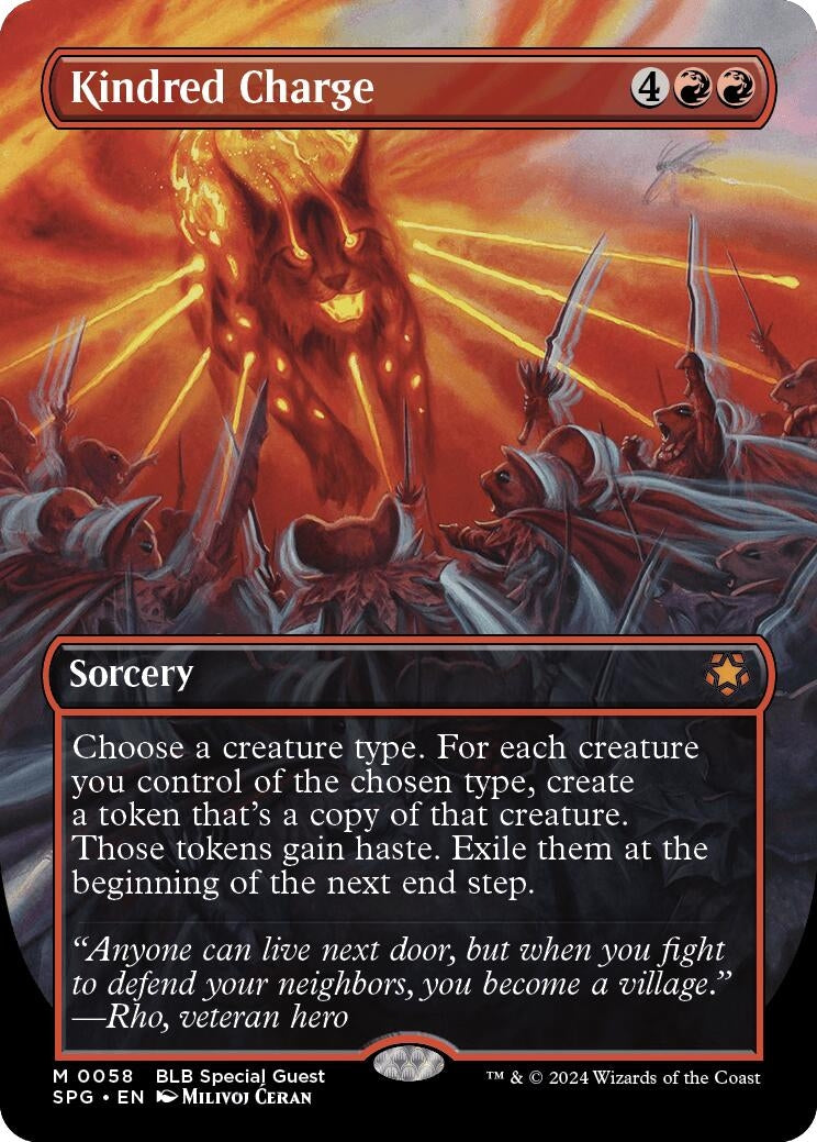 Kindred Charge (Borderless) (58) [SPG] - MTG Single