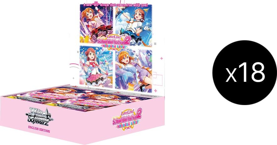 Love Live School idol festival 2 MIRACLE LIVE! Booster Box Case [SIF] - Weiss Schwarz Sealed
