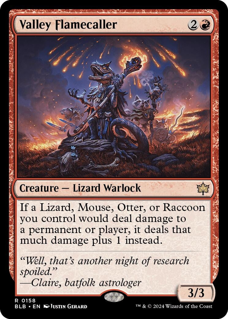Valley Flamecaller (158) [BLB] - MTG Single
