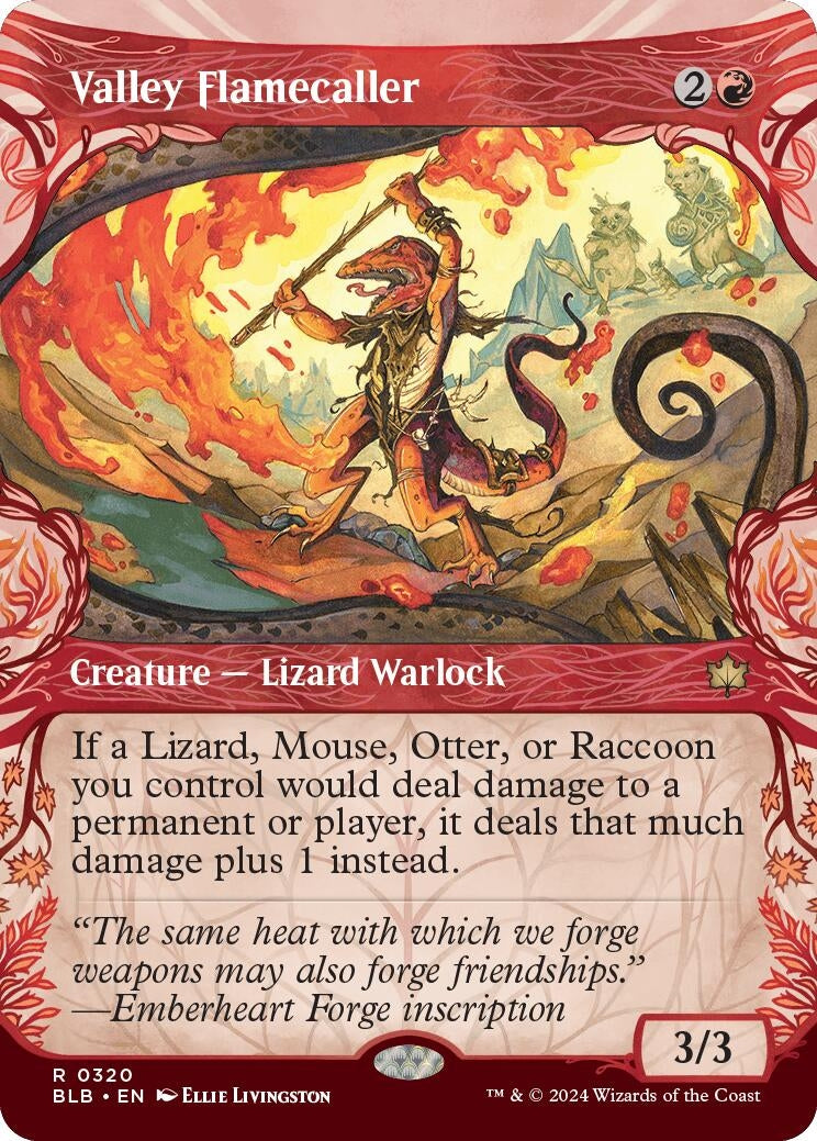 Valley Flamecaller (Showcase) (320) [BLB] - MTG Single