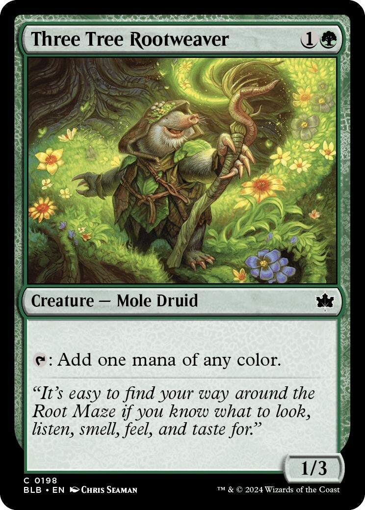 Three Tree Rootweaver (198) [BLB] - MTG Single