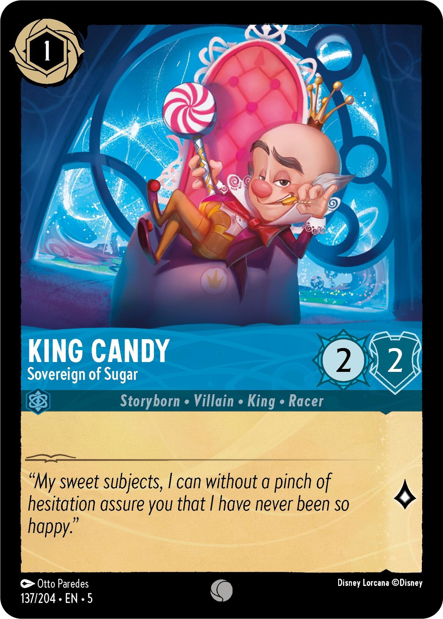 King Candy - Sovereign of Sugar (137) (5) - Disney Lorcana Single