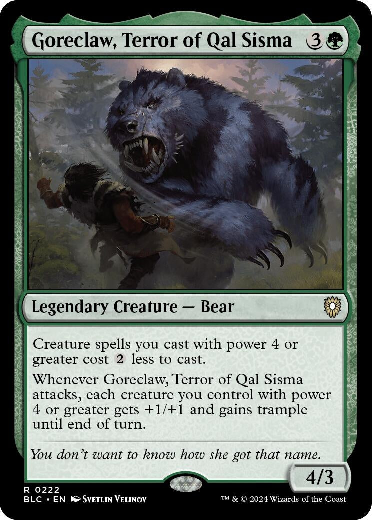 Goreclaw Terror of Qal Sisma (222) [BLC] - MTG Single