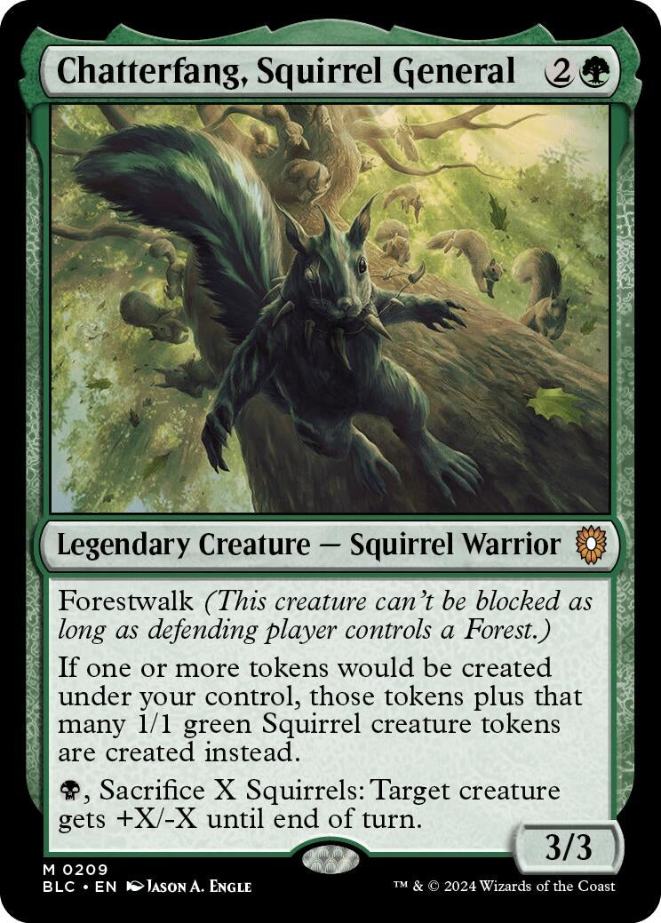 Chatterfang Squirrel General (209) [BLC] - MTG Single