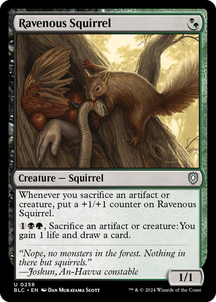 Ravenous Squirrel (258) [BLC] - MTG Single