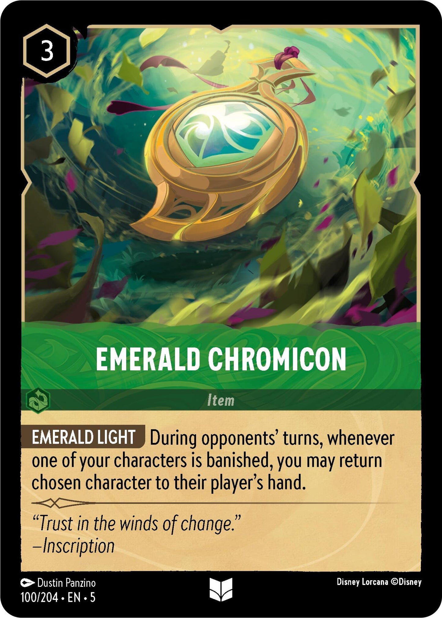 Emerald Chromicon (100) (5) - Disney Lorcana Single
