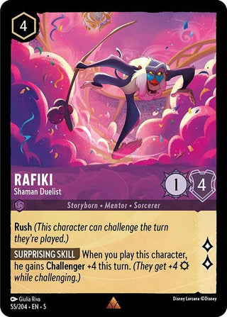 Rafiki - Shaman Duelist (55) (5) - Disney Lorcana Single