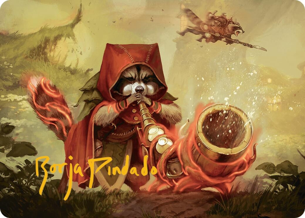 Raccoon Rallier Art Card (Gold-Stamped Signature) (20) [ASBLB] - MTG Single