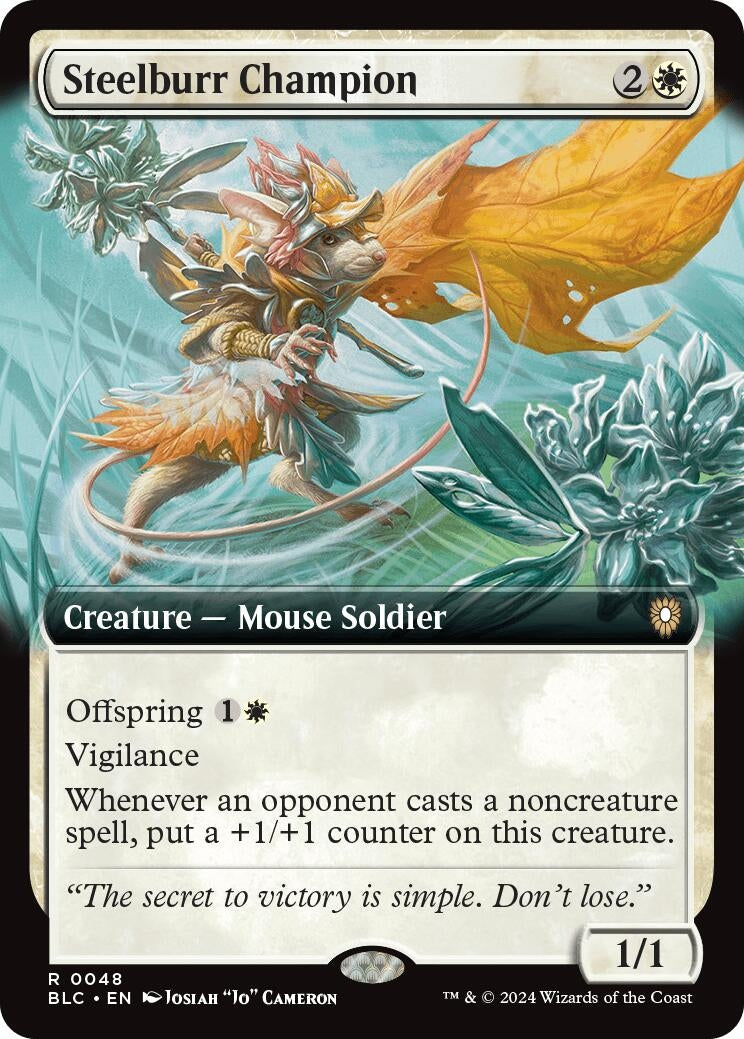 Steelburr Champion (Extended Art) (48) [BLC] - MTG Single
