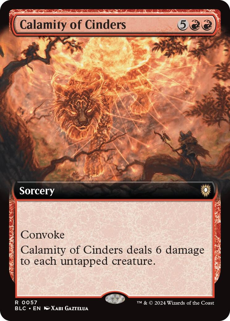 Calamity of Cinders (Extended Art) (57) [BLC] - MTG Single