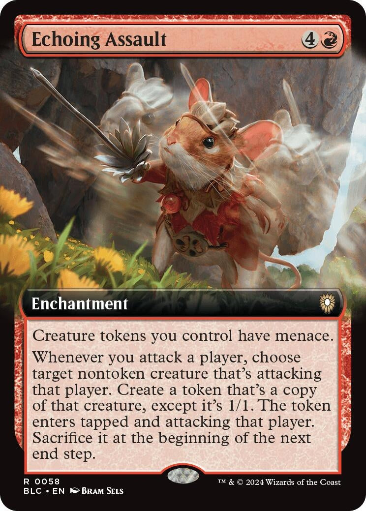 Echoing Assault (Extended Art) (58) [BLC] - MTG Single
