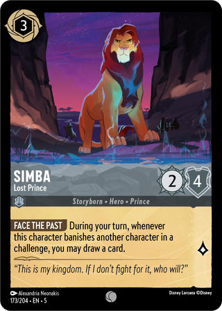 Simba - Lost Prince (173) (5) - Disney Lorcana Single