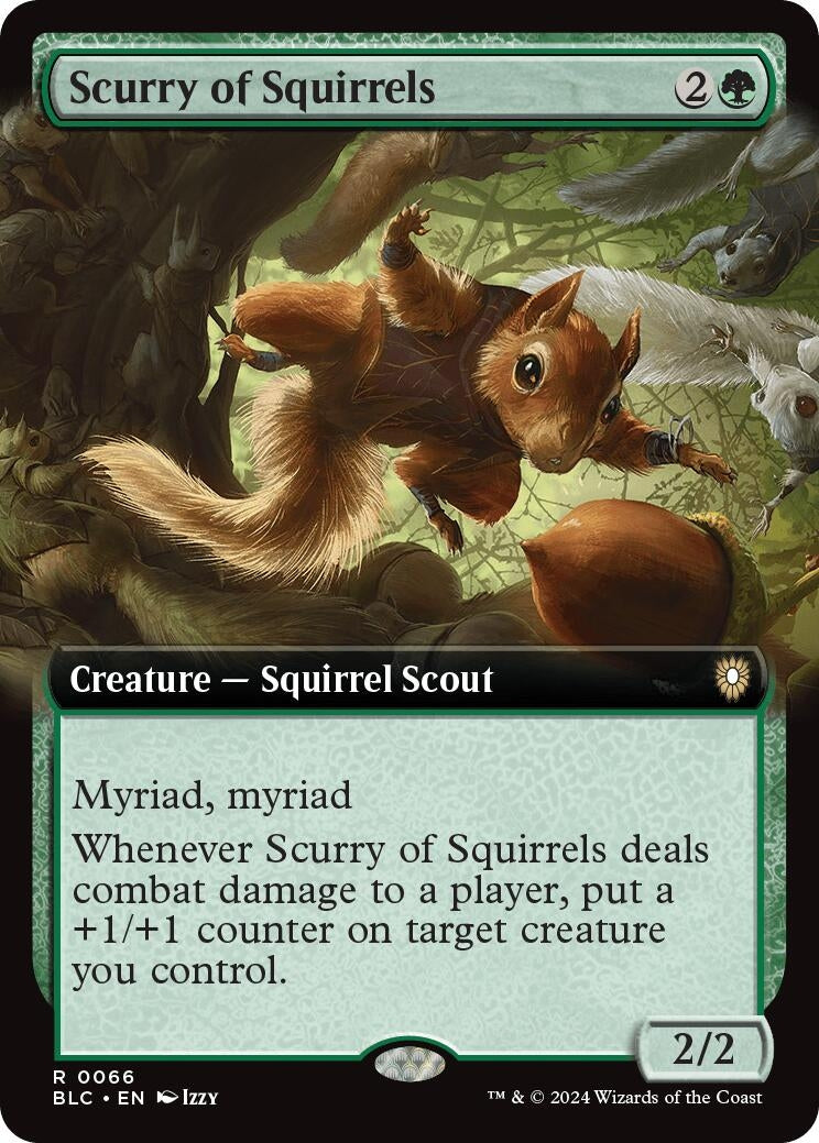 Scurry of Squirrels (Extended Art) (66) [BLC] - MTG Single