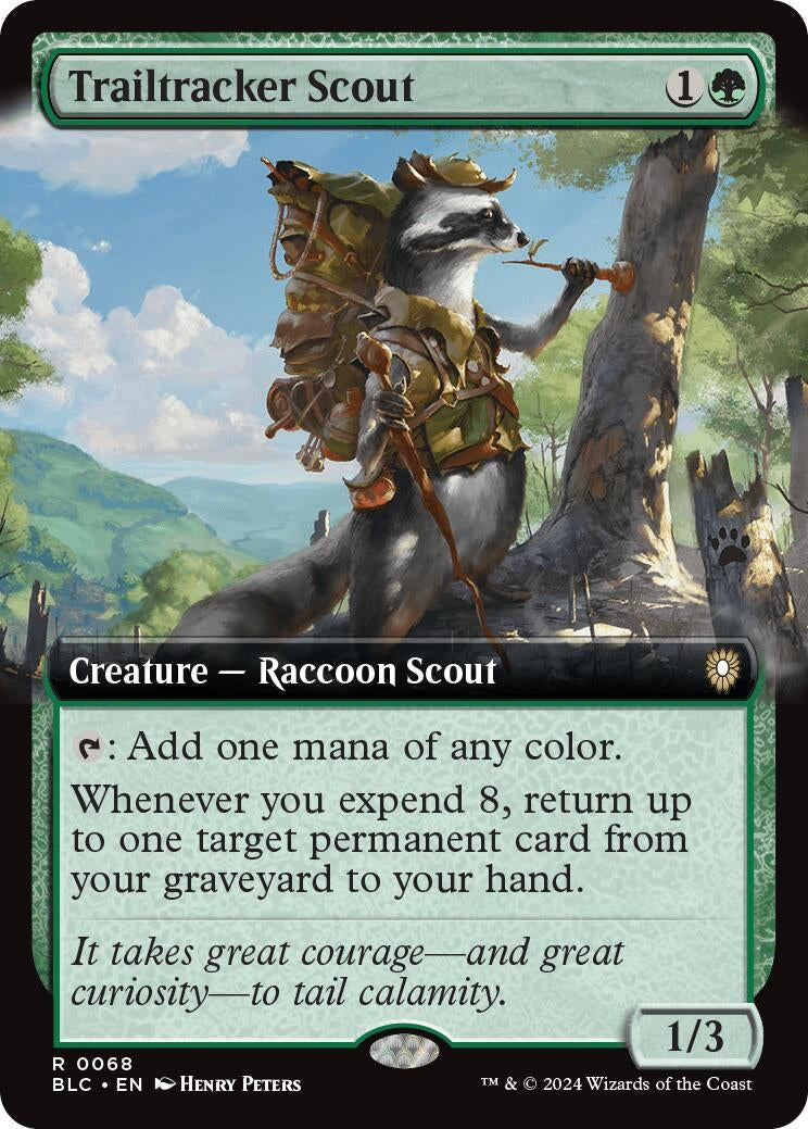 Trailtracker Scout (Extended Art) (68) [BLC] - MTG Single
