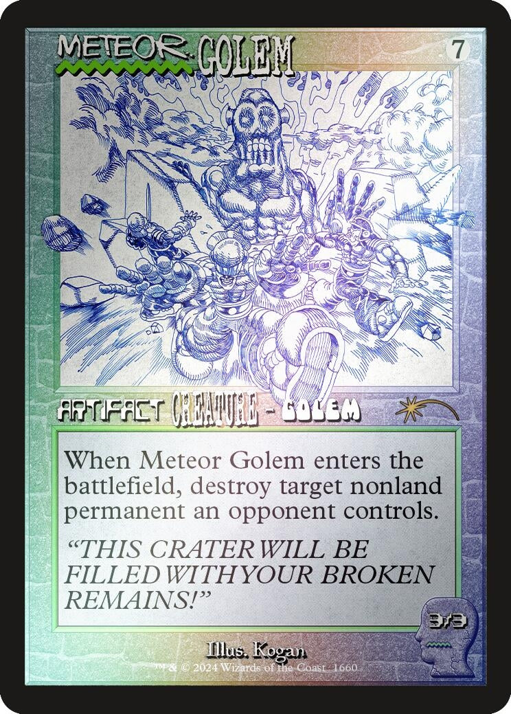 Meteor Golem (1660) (Rainbow Foil) (1660) [SLD] - MTG Single