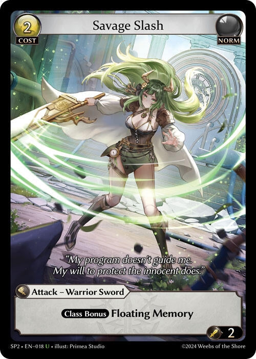 Image for Savage Slash (018) (Supporter Pack 2) - Grand Archive TCG