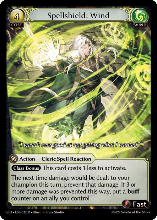 Image for Spellshield: Wind (022) (Supporter Pack 2) - Grand Archive TCG