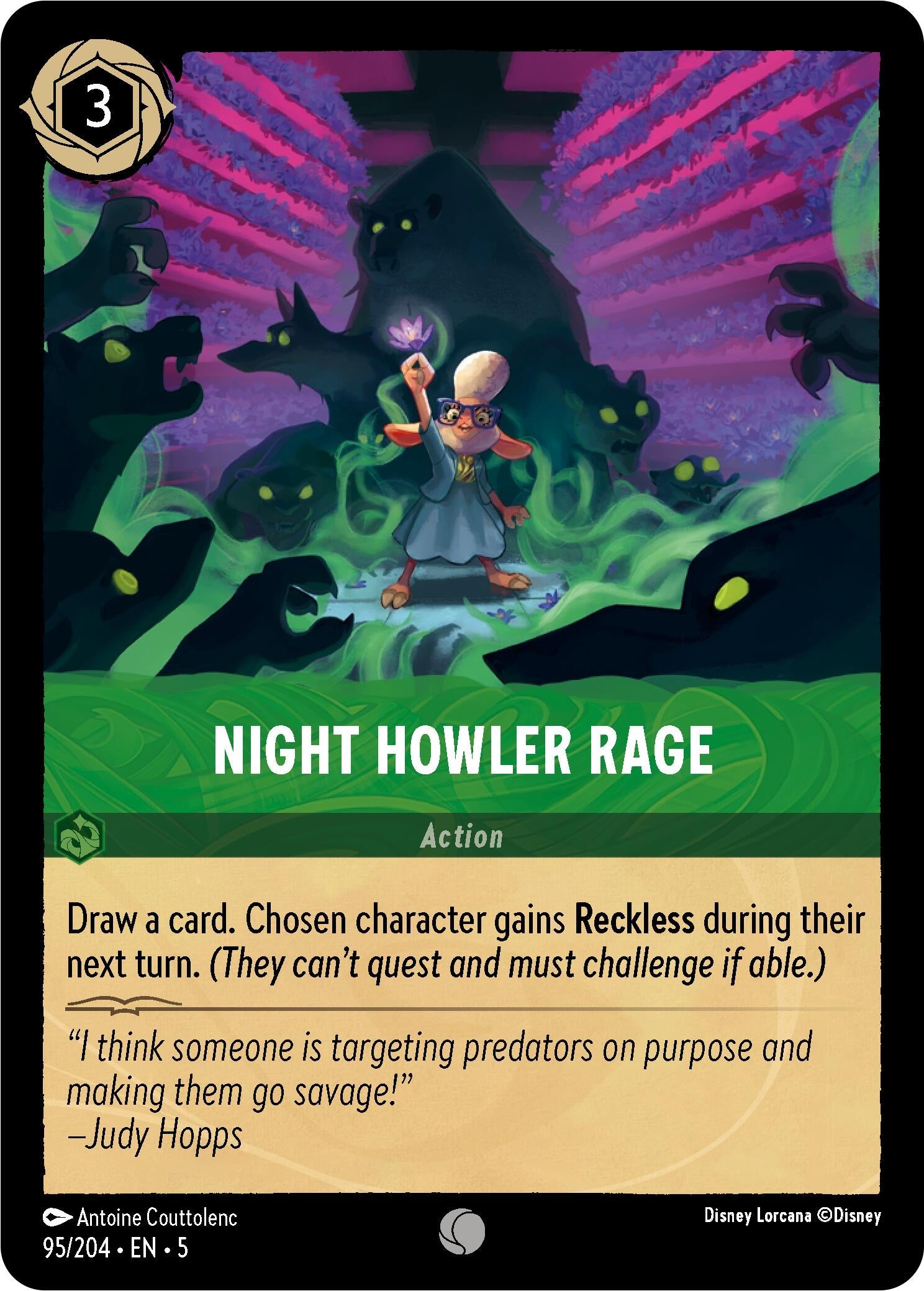 Night Howler Rage (95) (5) - Disney Lorcana Single