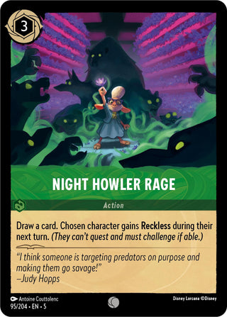 Night Howler Rage (95) (5) - Disney Lorcana Single