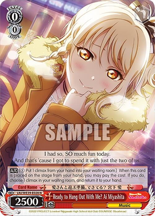 Ready to Hang Out With Me? Ai Miyashita (39028) [LL] - Weiss Schwarz Single
