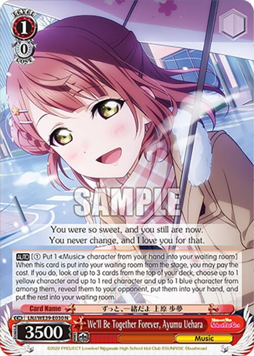 We’ll Be Together Forever Ayumu Uehara (39030) [LL] - Weiss Schwarz Single