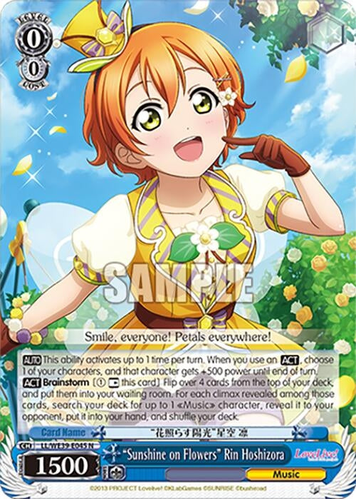 ’Sunshine on Flowers’ Rin Hoshizora (39045) [LL] - Weiss Schwarz Single
