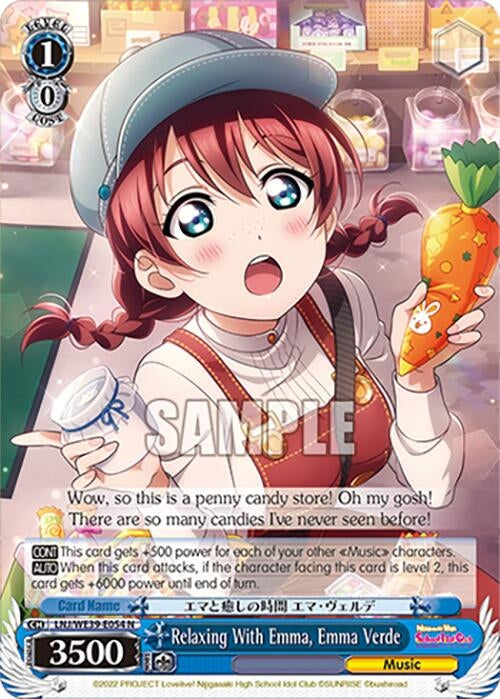 Relaxing With Emma Emma Verde (39054) [LL] - Weiss Schwarz Single