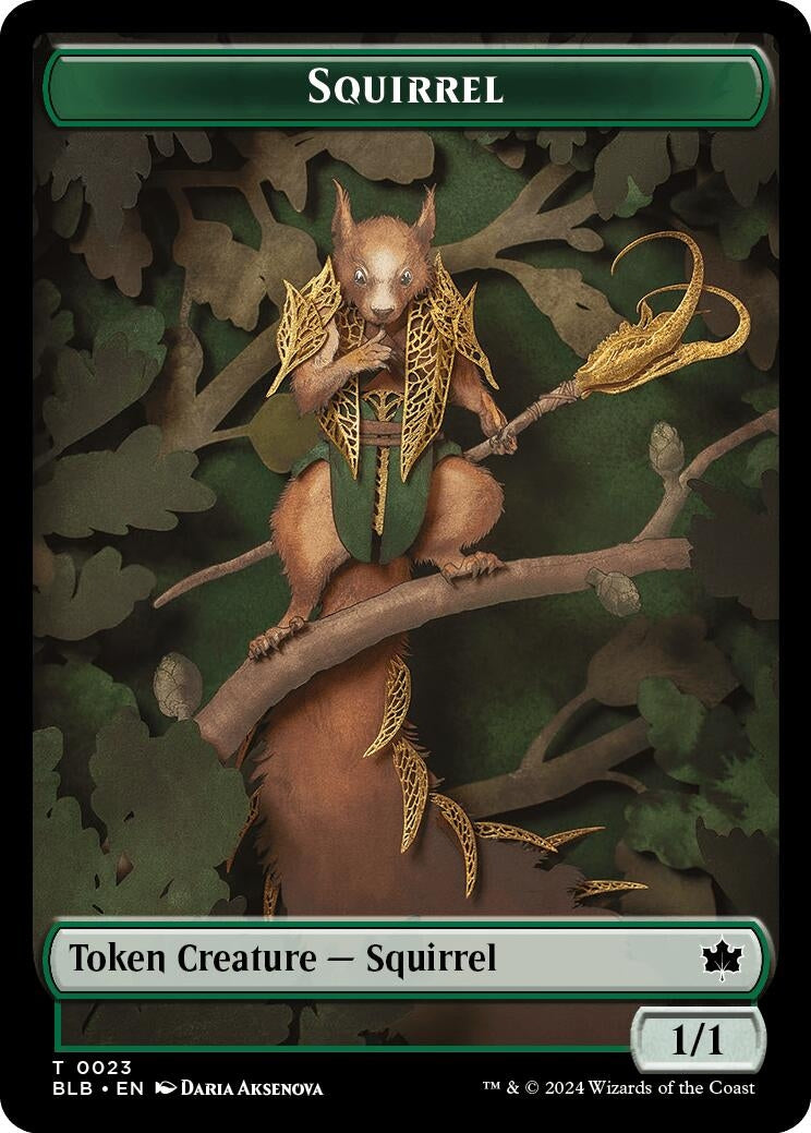 Squirrel // Food Double-Sided Token (0) [BLB] - MTG Single