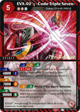 EVA-02’y -Code Triple Seven- (1006) [CB01 PRE] - Battle Spirits Saga Single