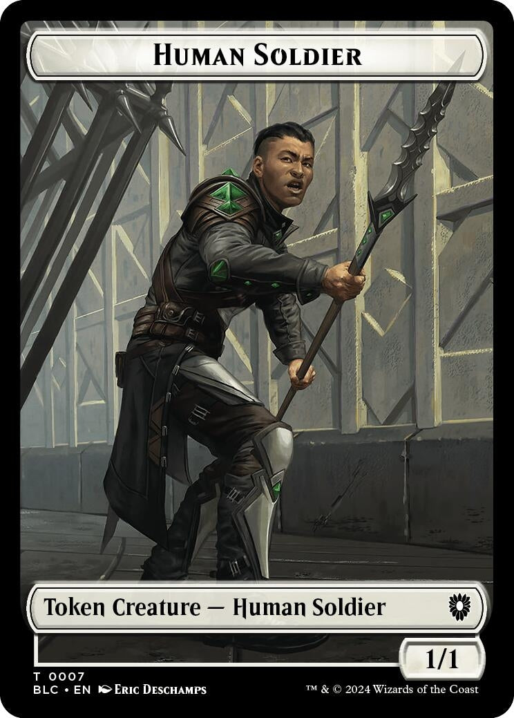 Human Soldier // Wolf (035) Double-Sided Token (0) [BLC] - MTG Single