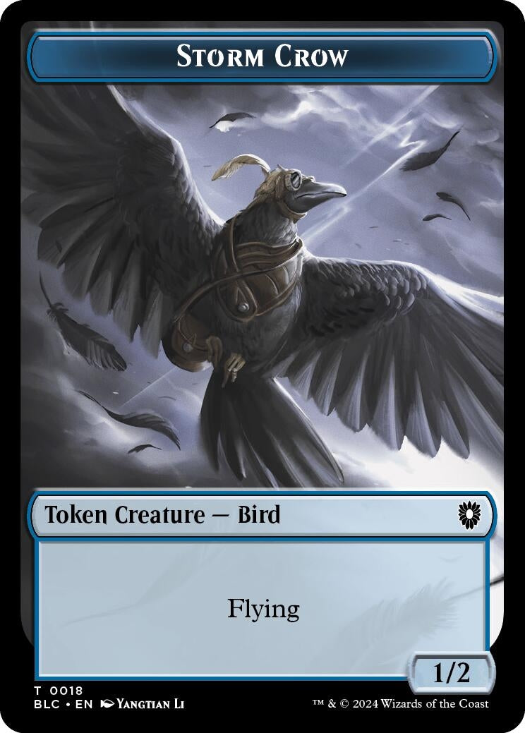 Storm Crow // Frog Lizard Double-Sided Token (0) [BLC] - MTG Single